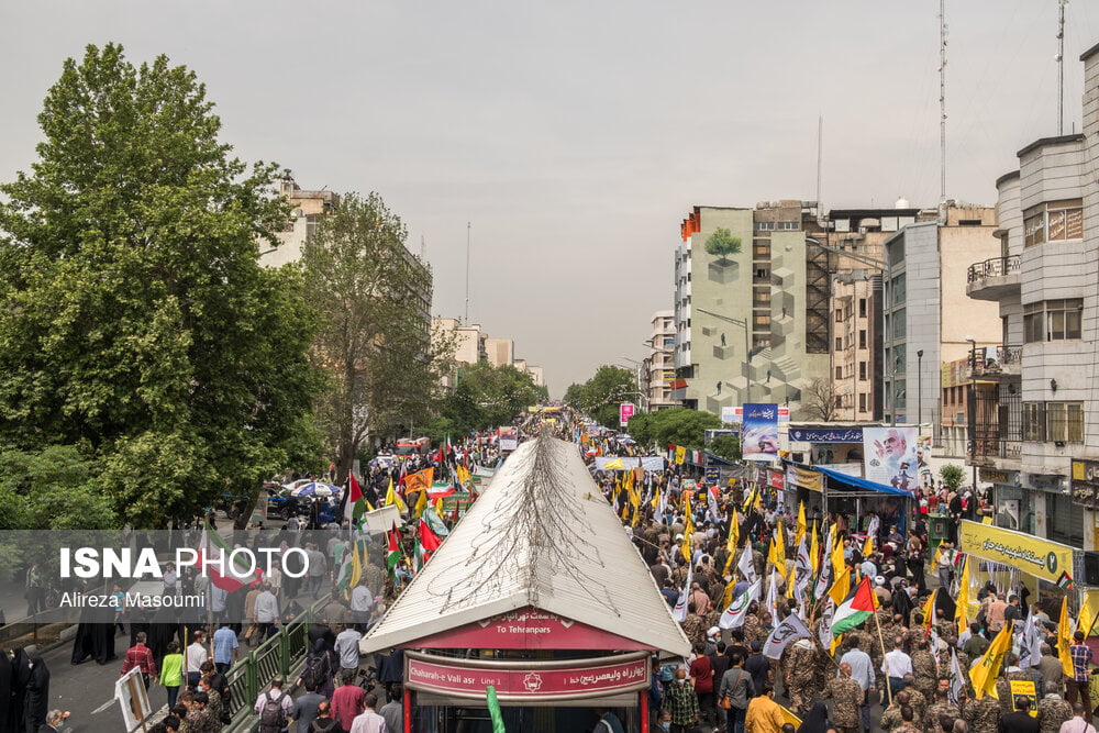 خدمات رسانی ناوگان حمل و نقل پایتخت به شرکت‌کنندگان مراسم روز قدس