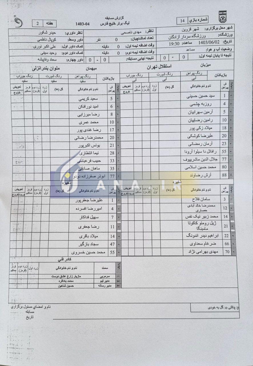 قرارداد نکونام در سازمان لیگ ثبت شده است/ مشکل سرمربی استقلال عدم حضور در ایفمارک